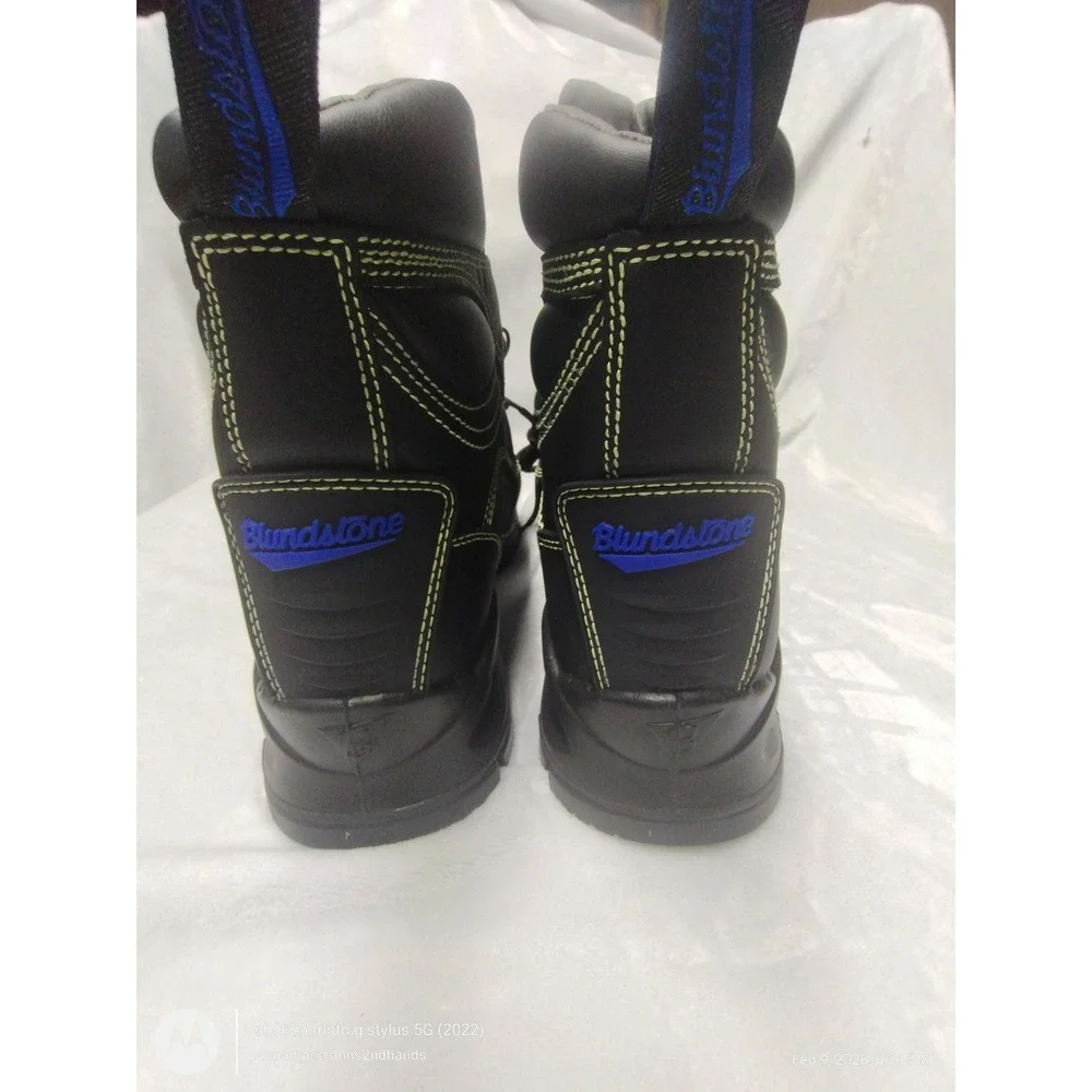 Blundstone 994 Mens 11.5 Black Leather Safety‎ Steel Toe Metguard Work Boots NEW